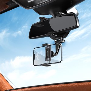 EGNMCR Rearview Mirror Phone Holder For Car Phone Mount For Car 360掳 Rotating Rear View Mirror Phone Mount Car Phone Holder For All Smartphones, Gift