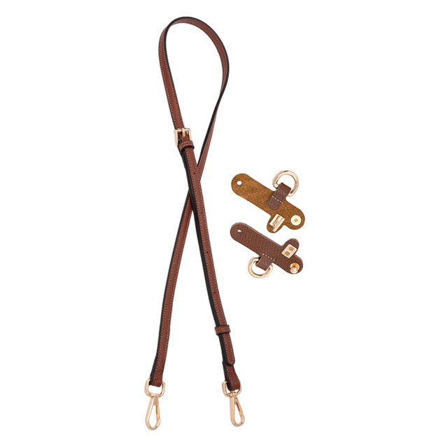 Tachiuwa Sac à Main Classique Réglable Longueur Bandoulière de Remplacement pour Porte-Documents Brun Boucle Dorée