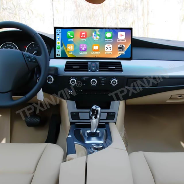 TPXINXIN 15.8 inch Android 14 Car Radio for BMW 5 Series E60 2003-2009 CCC Wirless Carplay GPS Navigation Screen Upgrade Multimedia Player