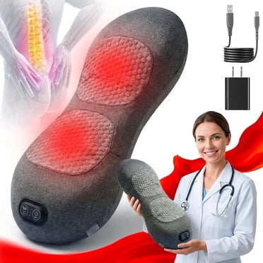 Triple Fusion Back Massager with Stretching, Vibration and Heat, 3-in-1 Electric Lumbar Pillow