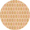 thumbnail image 1 of Ahgly Company Tapis d'Intérieur Rond Lavable en Machine Orange Transitionnel, 3 Pieds Rond, 1 of 7