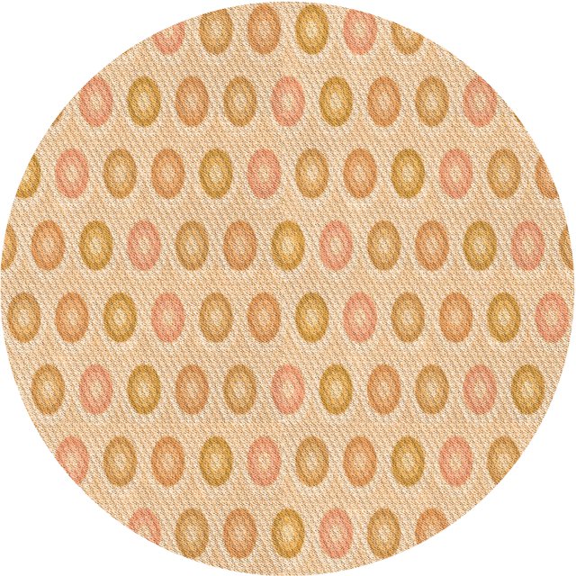 Ahgly Company Tapis Rond Lavable en Machine Intérieur Transitionnel Orange, 6 Pieds Rond