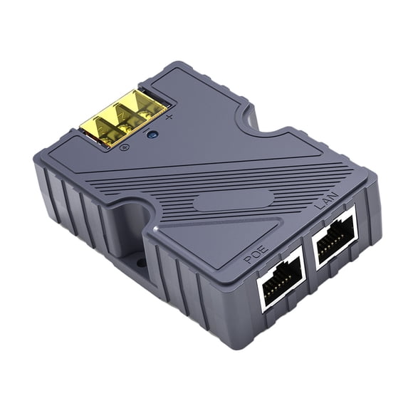 GigE PoE Injector, Gigabit PoE Injector Rapid Data Transmission 48-57V Safe  for Satellite