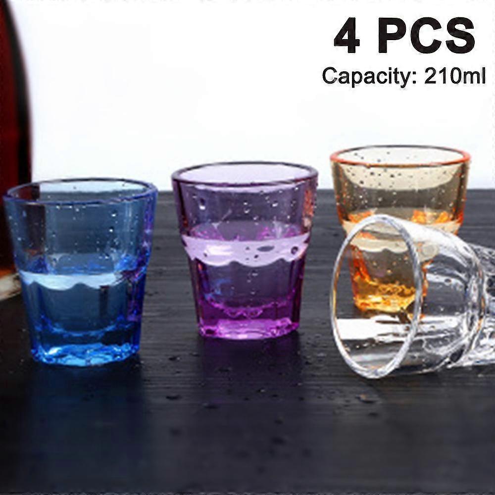4 Pcs de Verre d'Eau 210ml Incassable Empilable Qualité restaurant Acrylique premium