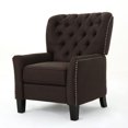 thumbnail image 4 of Fauteuil Inclinable CERELIA en Tissu couleur Café capitonné, 4 of 8