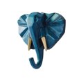 thumbnail image 4 of Ruiboury Animal Head Key Hook Sturdy And Durable Construction Adds Touch Of Whimsy Retro blue(elephant) 5Set, 4 of 6