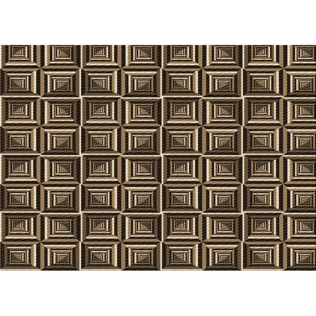 Ahgly Company Tapis d'Intérieur Lavables en Machine Rectangle Transitionnel Peru Brun, 2' x 4'