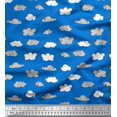 thumbnail image 1 of Soimoi Blue Cotton Duck Fabric Cloud Nature Fabric Prints By Yard 56 Inch Wide, 1 of 5