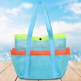 thumbnail image 2 of Mesh Beach Bag,Multi Pocket Capacity Large Portable Swimming Bag Centrifugal Mesh Pocket Beach Swimming Storage Net,Large Beach Bag,Storage Bags for Clothes,Clothes Storage Bag, 2 of 5