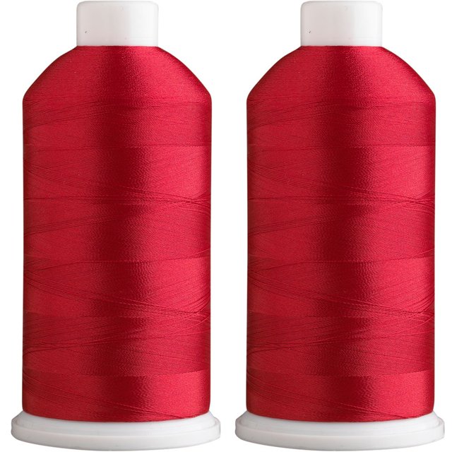 Superpunch SuperB Dark Red Polyester Embroidery Thread, 5000m, Pack of 2