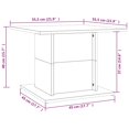 thumbnail image 4 of vidaXL Coffee Table Smoked Oak 55.5x55.5x40 cm Engineered Wood, 4 of 4