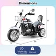 thumbnail image 3 of Gymax 6V Electric Kids Motorcycle 3-Wheel Ride On Toy w/ Adjustable Headlight White, 3 of 10