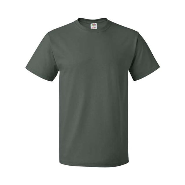 Fruit Of The Loom T-Shirt à Col Rond à Manches Courtes en Coton HD pour Hommes, 6TG, Vert Forêt