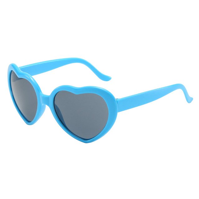 Lunettes de Soleil pour Femmes Design Mignon Adorable Rétro en Forme de Cœur pour Voyager