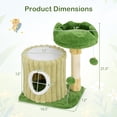 thumbnail image 3 of Gymax Modern Small Cat Tower w/ Sisal Scratching Posts Plush Padded Perch Large Condo, 3 of 10