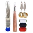 thumbnail image 2 of Shiogb Christmas Mega Sale, Big Sewing Needles Kit Stainless Sewing Needles Stainless Needles For Hand Sewing Sewing Needles 34 PCS Big Needles Set, Big Eye Steel Sewing Needles Kit, Silver, 2 of 5