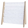 thumbnail image 1 of 3 Sprouts Recycled Fabric Kids Book Rack Storage Bookshelf Organizer in Ivory Blueberry for Ages 3+, 1 of 5