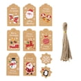 thumbnail image 2 of HOARBOEG 50/100 PC Christmas Tags From Santa Claus Name Tags Holiday Kraft Tags Brown Hang Paper Labels With Ropes For DIY Xmas Holiday Wrap Present Name Card, 2 of 2