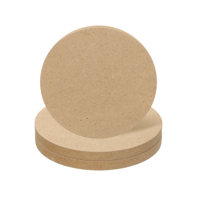 Uxcell 2pcs 4 Inch Wood Circles for Crafts, 0.31 Inch Thick Unfinished Blank Wooden Rounds Slice Cutouts
