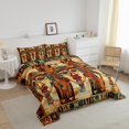 thumbnail image 3 of Erosebridal Tribal Face Print Bedding Full Comforter Set, Folk Art Down Comforter, Aztec Geometric Decor, Reversible, 3 of 8