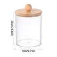 thumbnail image 3 of Clear Plastic Jar Organizer, 10oz Cotton Swab Qtip Dispenser with Acrylic Lid, Bathroom Countertop Storage Container for Cotton Balls Rounds, Modern Cosmetic Makeup Organizer Canister, 3 of 6