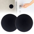 thumbnail image 1 of 2 Pcs Butée de Porte Ronde Adhésive en Silicone, Protecteur Mural pour Poignée, 5 cm Noir, 1 of 5
