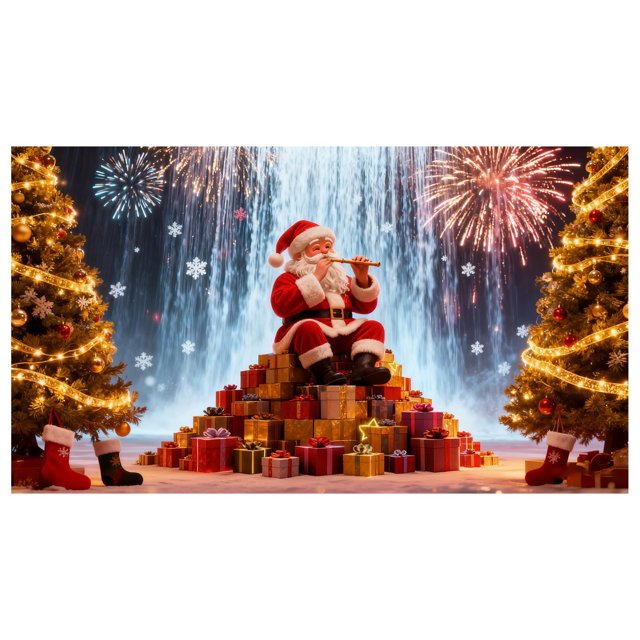 Liyamei Garage Door Cover Banner Reactive Design With 2 Lighting Modes For Festive Outdoor Fluorescent Glows In Dark With Cartoon Santa Party Xmas Decorat