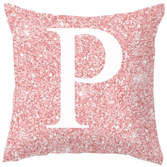 Housse de Coussin Lettre Décorative Alphabet pour la Maison
