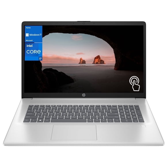 HP Essential Portable 17t, 17,3 Po HD + Écran Tactile 60 Hz, Intel Core i7-1355U, 32 Gbram, SSD 1 To, Windows 11 Famille, Argent