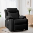 thumbnail image 1 of Lnsenfin Manual Small Recliner Chair for Small Spaces Linen Living Room,Black, 1 of 6