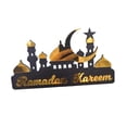 thumbnail image 2 of Lipstore Ramadan Kareem Calendar Desktop Decoration Lightweight Mosque and Moon Shape Golden Small, 2 of 8