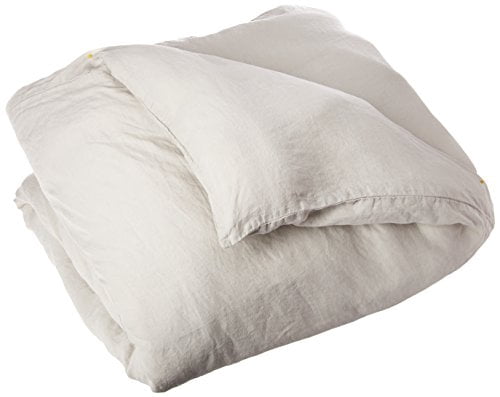 LinenMe 0451505 Stone Washed Linen Duvet, Silver
