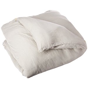 LinenMe 0451505 Stone Washed Linen Duvet, Silver
