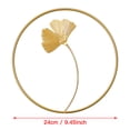 thumbnail image 2 of Vaidha Suspension Murale en Métal pour Salon, Feuille de Ginkgo Ronde Dorée, 2 of 2