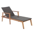thumbnail image 2 of Costway Chaise Longue Inclinable de Patio en Rotin, Dossier Réglable, Bois d'Acacia, Jardin, 2 of 8