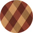 thumbnail image 1 of Ahgly Company Tapis Rond Lavable en Machine Intérieur Transitionnel Orange, 4 Pieds Rond, 1 of 7