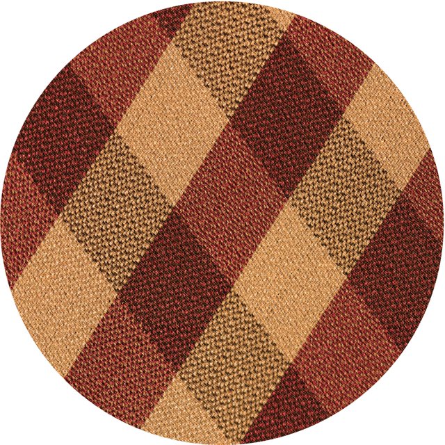 Ahgly Company Tapis Rond Lavable en Machine Intérieur Transitionnel Orange, 5 Pieds Rond
