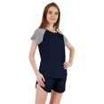 thumbnail image 3 of Inkmeso Solid 2 Pc Nightwear Set For Women Raglan Sleeves Button-Down Top & Shorts Sleepwear-79, 3 of 7