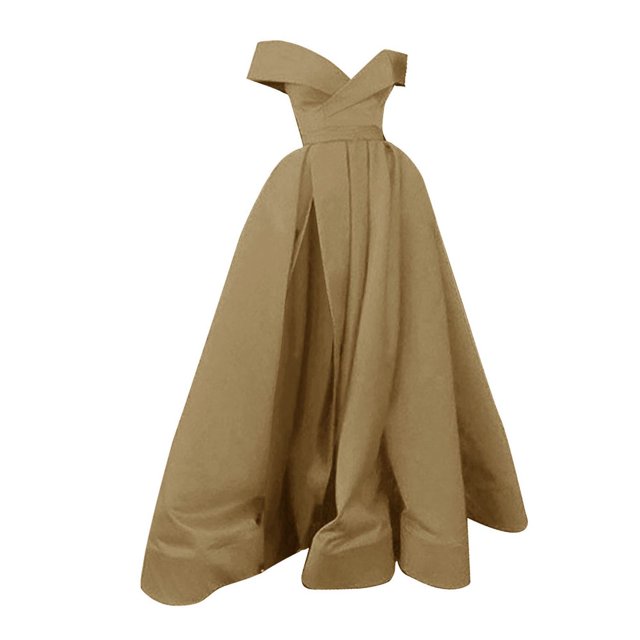 Robes de Bal Longues Fendues en Satin de Soirée avec Poches