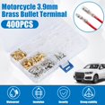thumbnail image 4 of MesaSe 400Pcs Male Female Connector Terminals 3.9mm Safe Electrical Wire Connector Terminal with Insulating Sleeves Brass Wire Connector Set for Motorcycles Cars RVs Marine, 4 of 11
