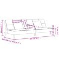 thumbnail image 4 of vidaXL 2-Seater Sofa Bed with Two Pillows Dark Grey Velvet, 4 of 5
