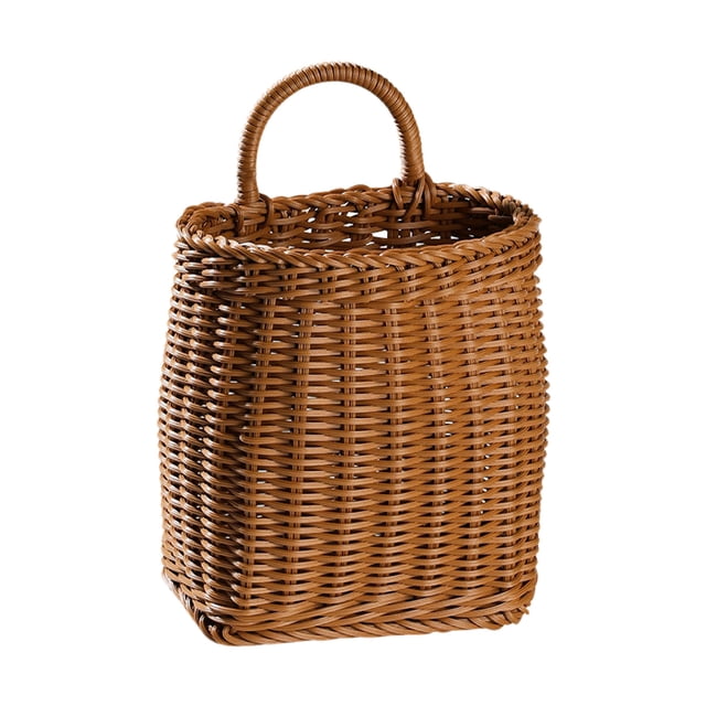 Hanging Woven Wall Storage Shelf with Handle for Home and Organization Decorative Small Woven Storage Solution for Versatile Use