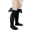 thumbnail image 1 of FOCUSNORM Baby Girls Knee High Socks Cable Knit Cotton Socks with Bow, 1 of 10