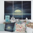 thumbnail image 1 of Designart Super Moon Over The Sea II Canvas Wall Art, 1 of 4