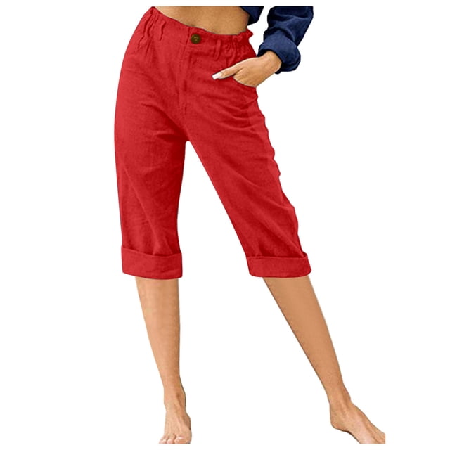 Mrat Womens Linen Pants with Pockets