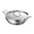 thumbnail image 1 of Tramontina Utsava Tri-Ply Clad Stainless Steel Covered Kadai, 1 of 9
