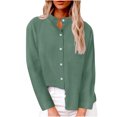thumbnail image 1 of Yuyuzo Womens Fall Business Casual Tops Long Sleeve Button down Blouses Loose Basic Going out Tops, 1 of 5