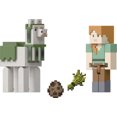 thumbnail image 4 of Minecraft Alex & Llama Action Figures & Accessories 2-Pack, 3.25-in Scale Toy Set, 4 of 6