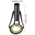 thumbnail image 2 of Unique Bargains 4.6mm Stainless Steel Fishing Rod Tip Repair Kit Pole Ring Guide Replacement, Golden 8 Pack, 2 of 5
