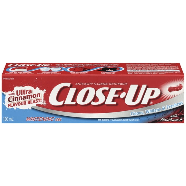 Close-up Anticavity Fluoride Gel Toothpaste with Mouthwash, Whitening, 100ml